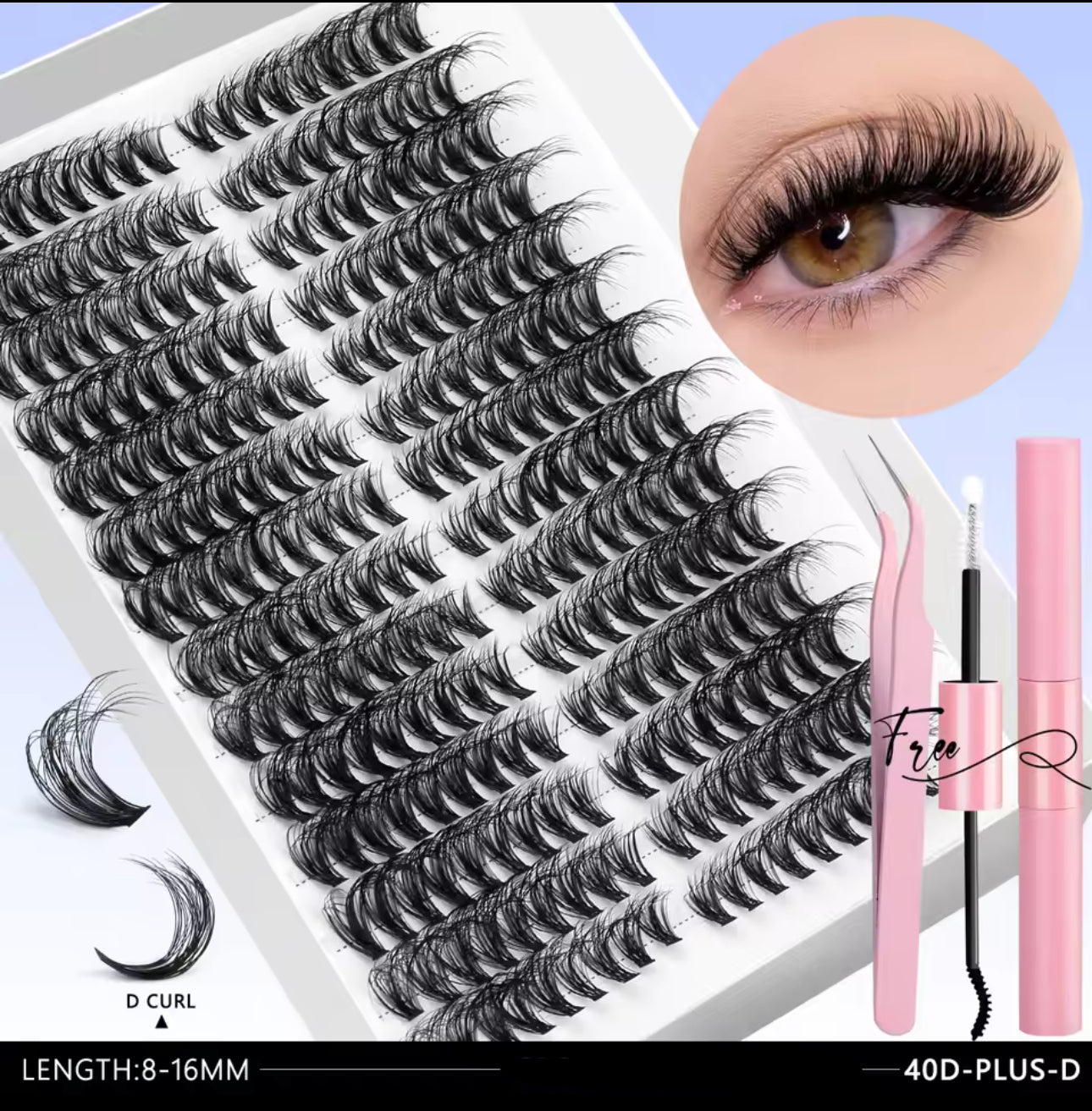 DIY WISPY CLUSTER KIT with bond and seal