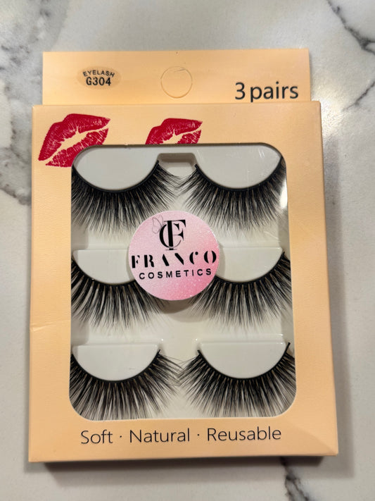 3 pair Lash Set Dimples 304